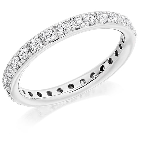Claw-Set Diamond Full Eternity Ring, 1.0ct