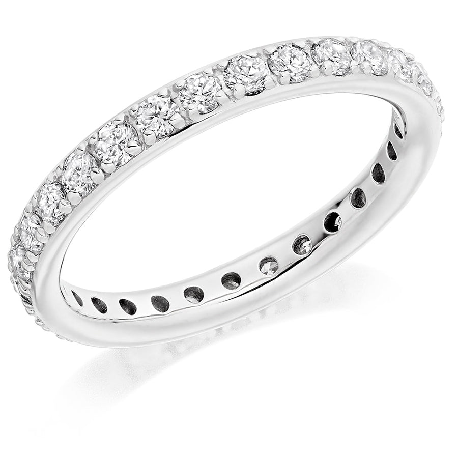Claw-Set Diamond Full Eternity Ring, 1.0ct