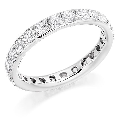 Claw-Set Diamond Full Eternity Ring, 1.5ct