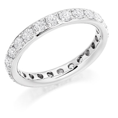 Claw-Set Diamond Full Eternity Ring, 1.5ct