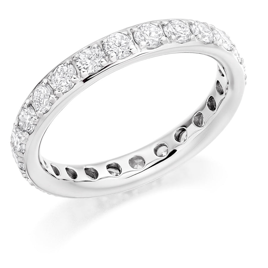 Claw-Set Diamond Full Eternity Ring, 1.5ct