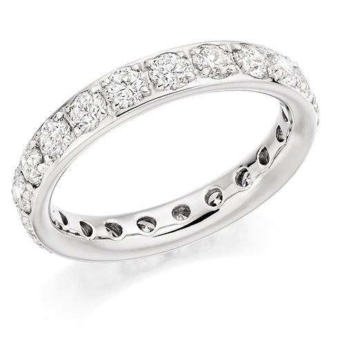 Claw-Set Diamond Full Eternity Ring B, 2.0ct