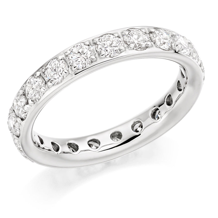 Claw-Set Diamond Full Eternity Ring B, 2.0ct