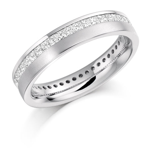 Offset Channel-Set Diamond Full Eternity Ring B, 1.0ct