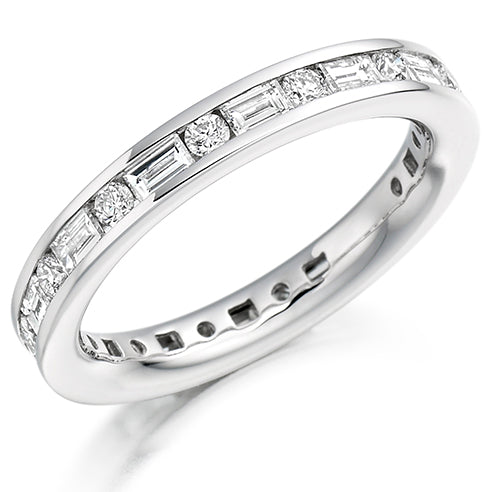 Channel-Set Diamond Full Eternity Ring with Right-Hand, 1.25ct