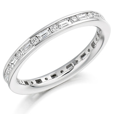 Channel-Set Diamond Full Eternity Ring, 0.85ct