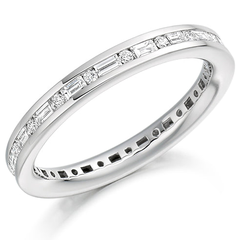 Channel-Set Diamond Full Eternity Ring E, 0.6ct