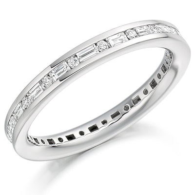 Channel-Set Diamond Full Eternity Ring E, 0.6ct