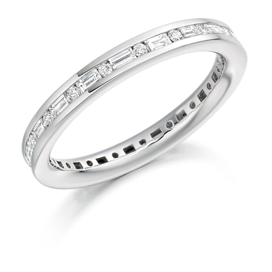 Channel-Set Diamond Full Eternity Ring E, 0.6ct