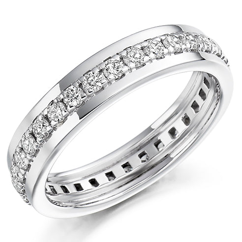 Grain-Set Diamond Full Eternity Ring B, 0.8ct