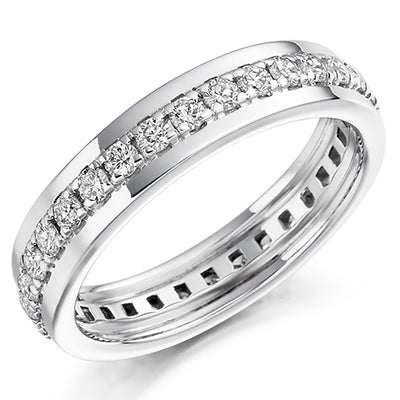 Grain-Set Diamond Full Eternity Ring B, 0.8ct