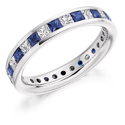 Sapphire & Diamond Full Eternity Ring, 1.02ct