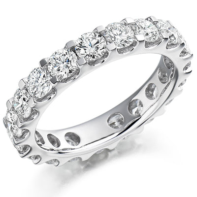 Micro-Claw Diamond Full Eternity Ring, 3.1ct