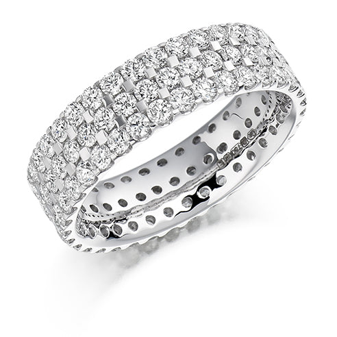 Micro-Pavé Diamond Full Eternity Ring, 2.5ct
