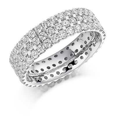 Micro-Pavé Diamond Full Eternity Ring, 2.5ct