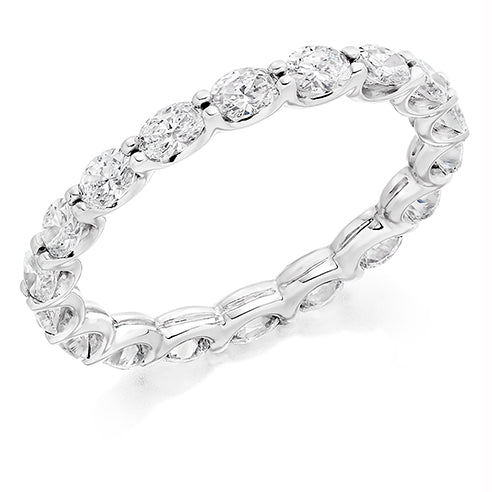 Claw-Set Diamond Full Eternity Ring, 1.3ct