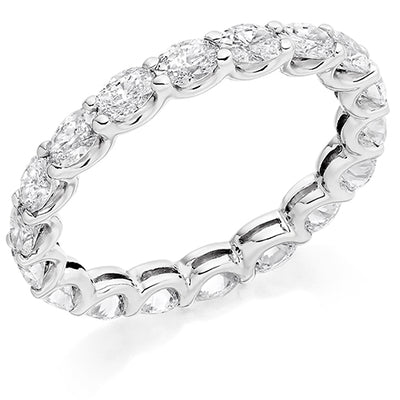 Claw-Set Diamond Full Eternity Ring, 2.0ct
