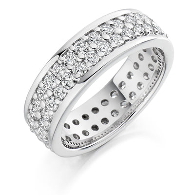 Grain-Set Diamond Full Eternity Ring with Right-Hand B, 2.0ct