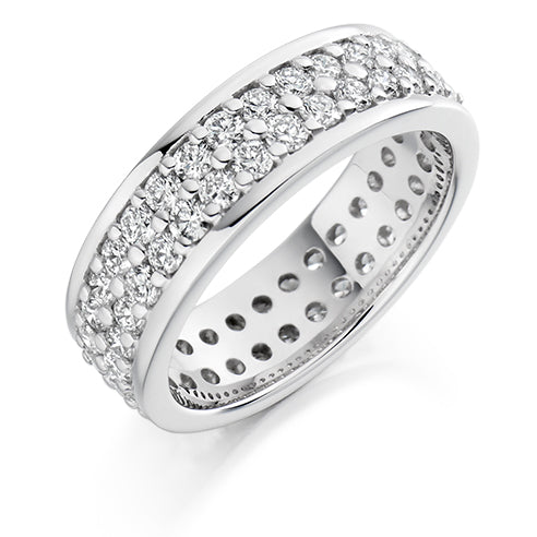 Grain-Set Diamond Full Eternity Ring with Right-Hand B, 2.0ct
