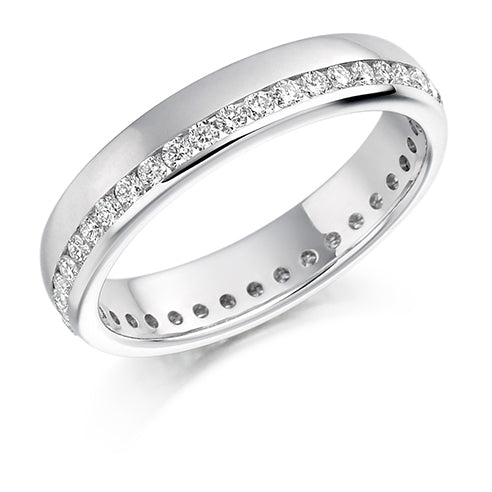 Offset Channel-Set Diamond Full Eternity Ring C, 0.5ct