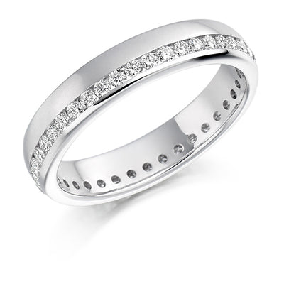 Offset Channel-Set Diamond Full Eternity Ring C, 0.5ct