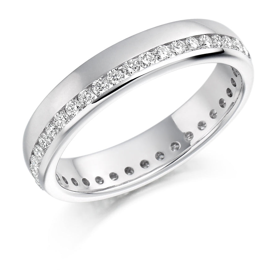 Offset Channel-Set Diamond Full Eternity Ring C, 0.5ct