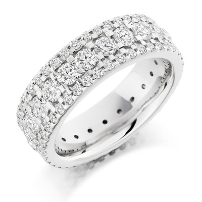 Micro-Claw Full Eternity Ring, 3.0ct total