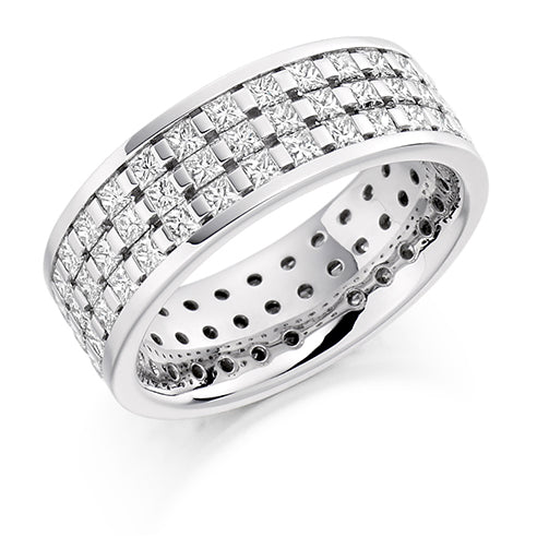 Bar-Set Diamond Full Eternity Ring, 3.0ct