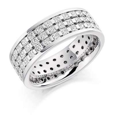 Bar-Set Diamond Full Eternity Ring, 3.0ct