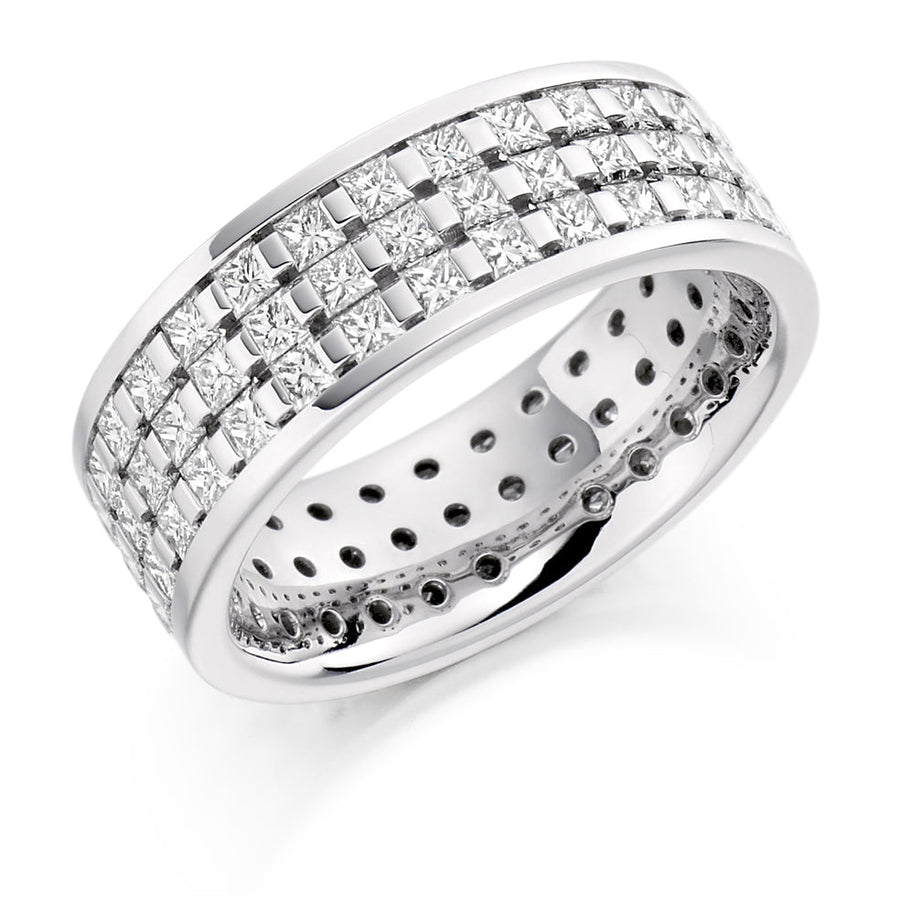 Bar-Set Diamond Full Eternity Ring, 3.0ct