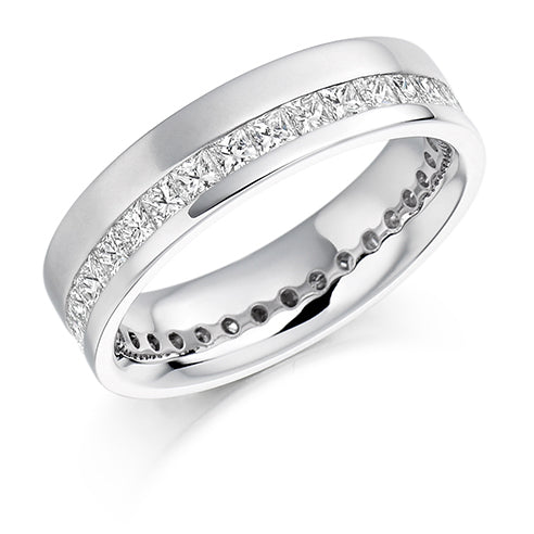 Offset Channel-Set Diamond Full Eternity Ring, 1.55ct