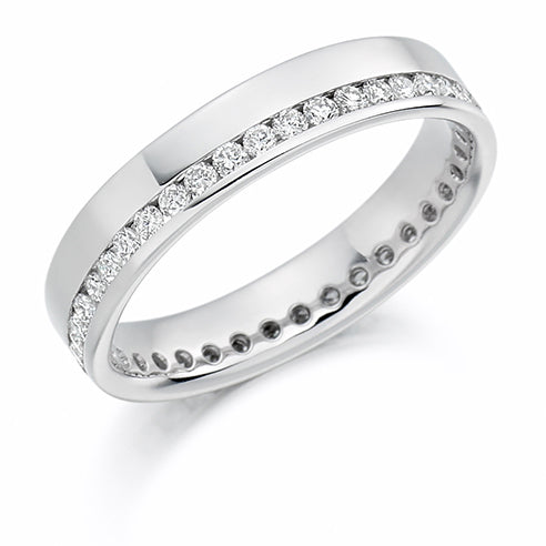 Offset Channel-Set Diamond Full Eternity Ring B, 0.5ct