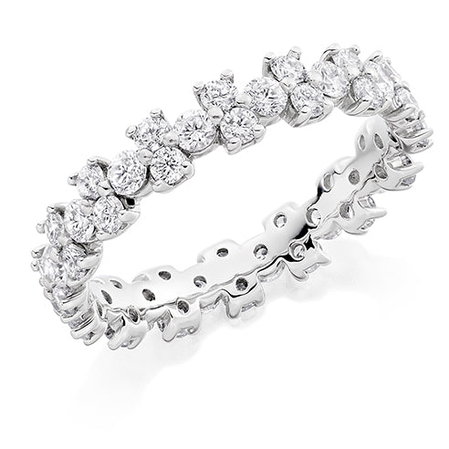 Claw-Set Full Eternity Ring, 1.5ct total