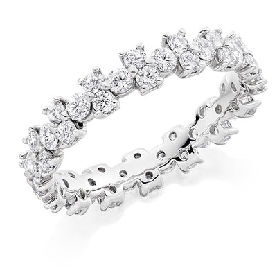 Claw-Set Full Eternity Ring, 1.5ct total