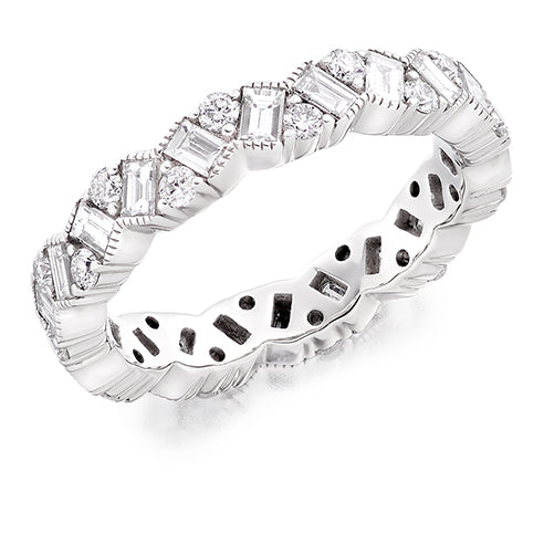 Milgrain Claw-Set Full Eternity Ring, 1.8ct total