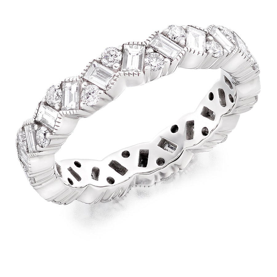 Milgrain Claw-Set Full Eternity Ring, 1.8ct total