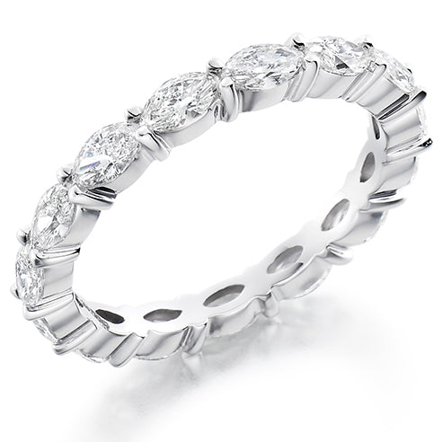 Claw-Set Diamond Full Eternity Ring D, 1.5ct