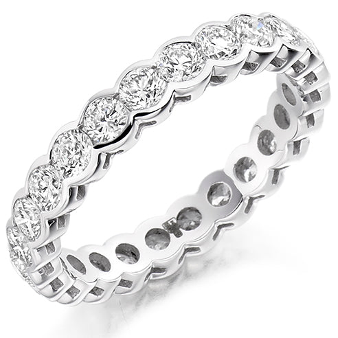 Rubover Diamond Full Eternity Ring, 2.0ct