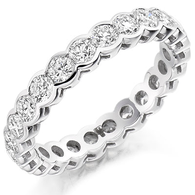 Rubover Diamond Full Eternity Ring, 2.0ct