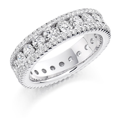 Channel & Micro-Claw Full Eternity Ring, 2.8ct total