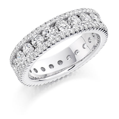 Channel & Micro-Claw Full Eternity Ring, 2.8ct total