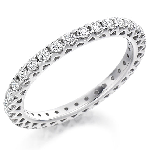 Micro-Claw Diamond Full Eternity Ring C, 0.75ct
