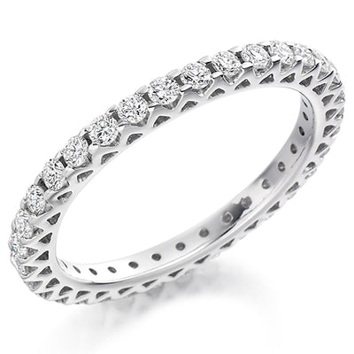 Micro-Claw Diamond Full Eternity Ring C, 0.75ct