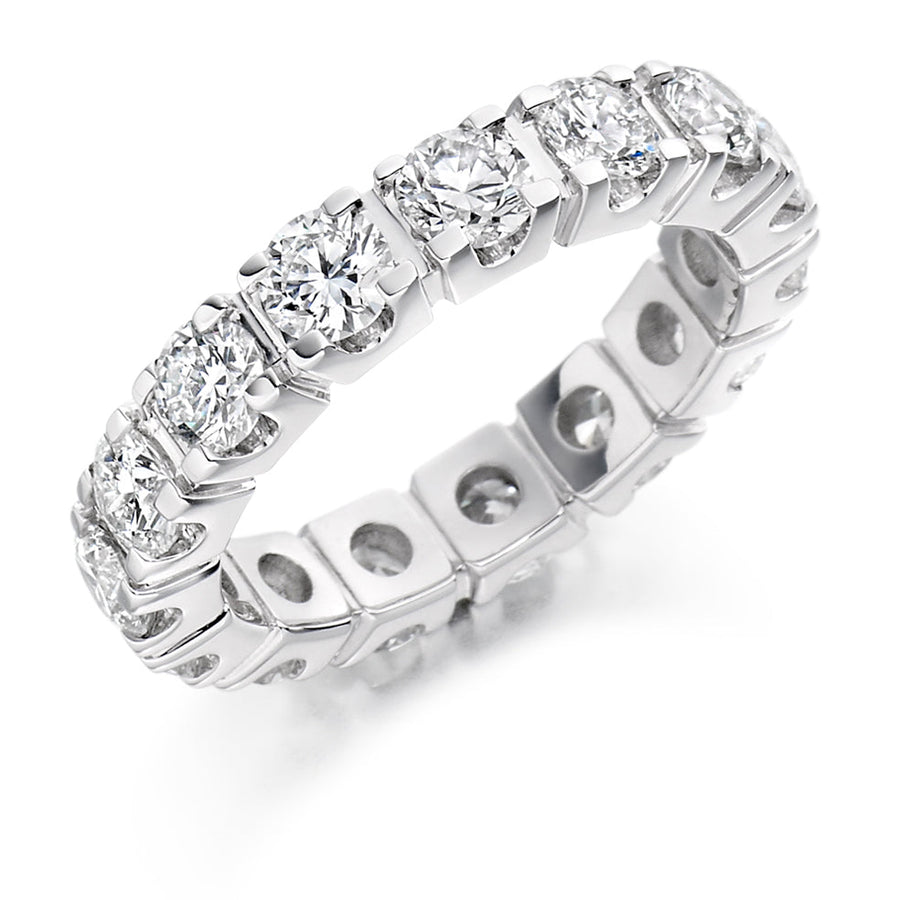 Claw-Set Diamond Full Eternity Ring, 3.3ct