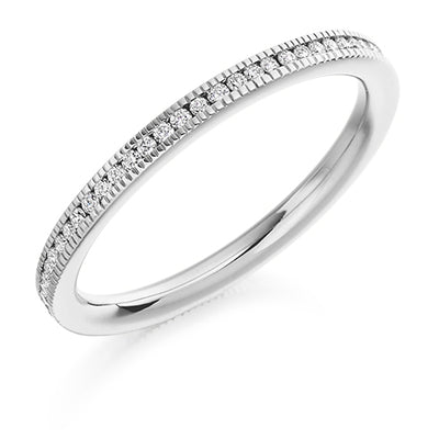 Milgrain Channel-Set Diamond Full Eternity Ring, 0.33ct