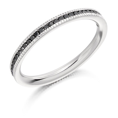 Black Diamond & Diamond Full Eternity Ring
