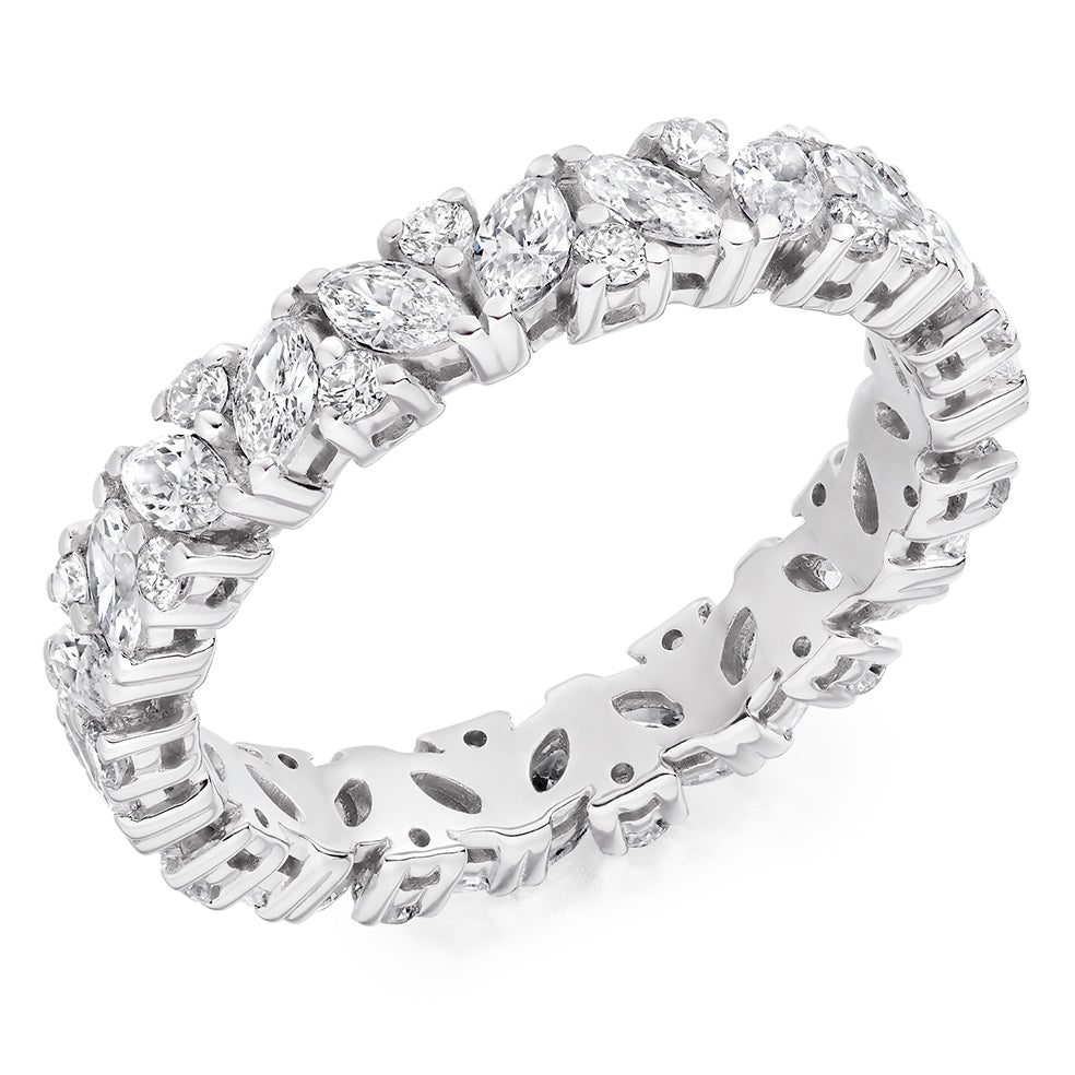 Claw-Set Full Eternity Ring, 1.55ct total