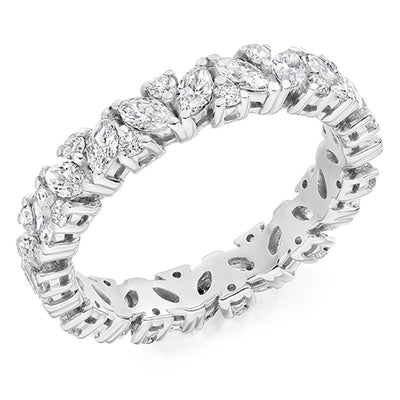 Claw-Set Full Eternity Ring, 1.55ct total