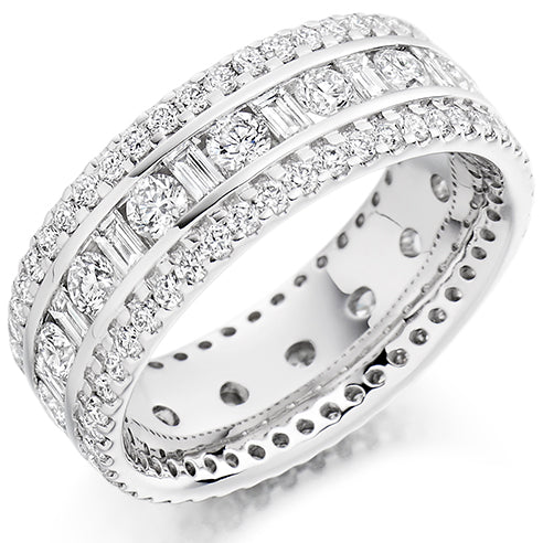 Channel & Micro-Claw Full Eternity Ring, 2.5ct total