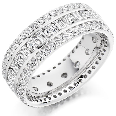 Channel & Micro-Claw Full Eternity Ring, 2.5ct total